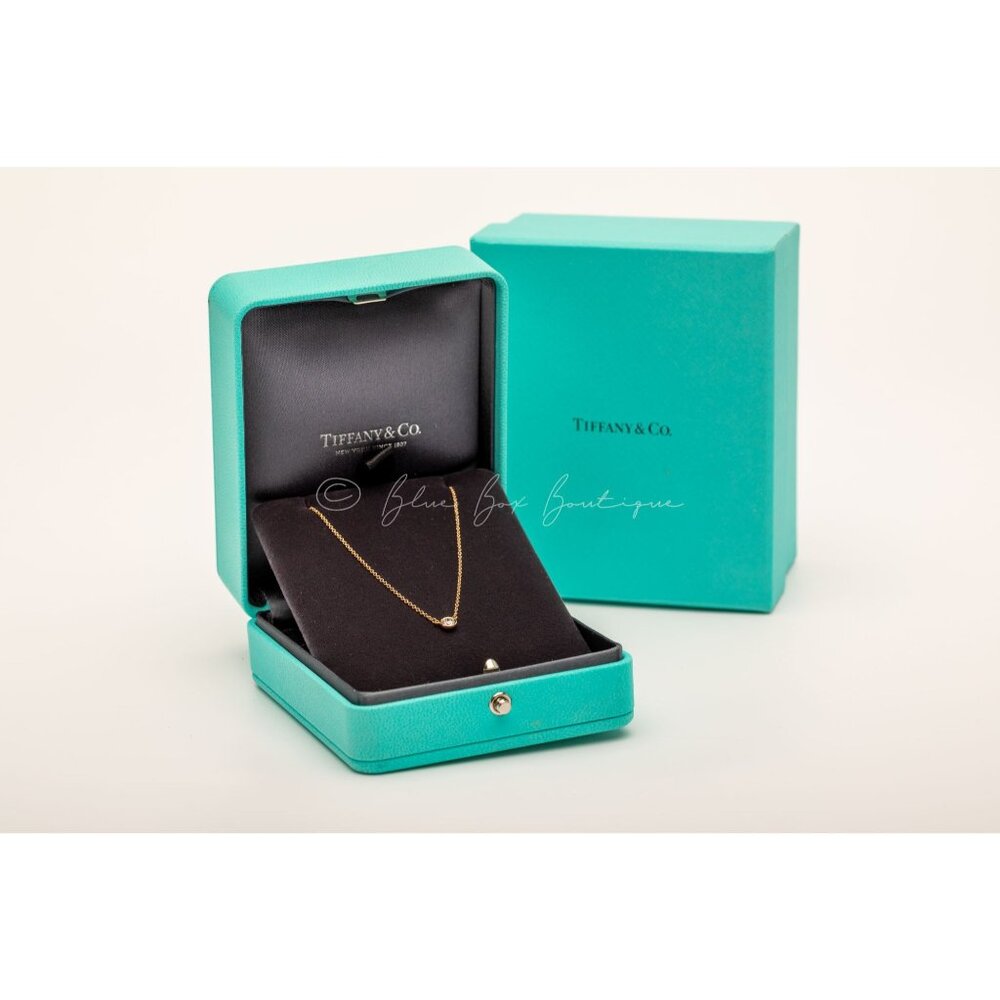 Tiffany & Co. Elsa Peretti “Diamonds By The Yard” Necklace 18k Yellow Gold 0.30 - Picture 2 of 10